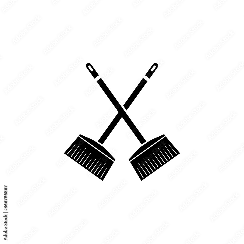 Broom cleaning icon vector design Broom cleaning icon vector design