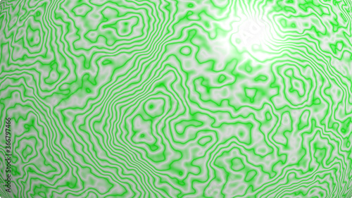 Simple light LIME GREEN monochromic 3D curved abstract background image made of plain marble patterns with shadow perspectives. illustration and citrus