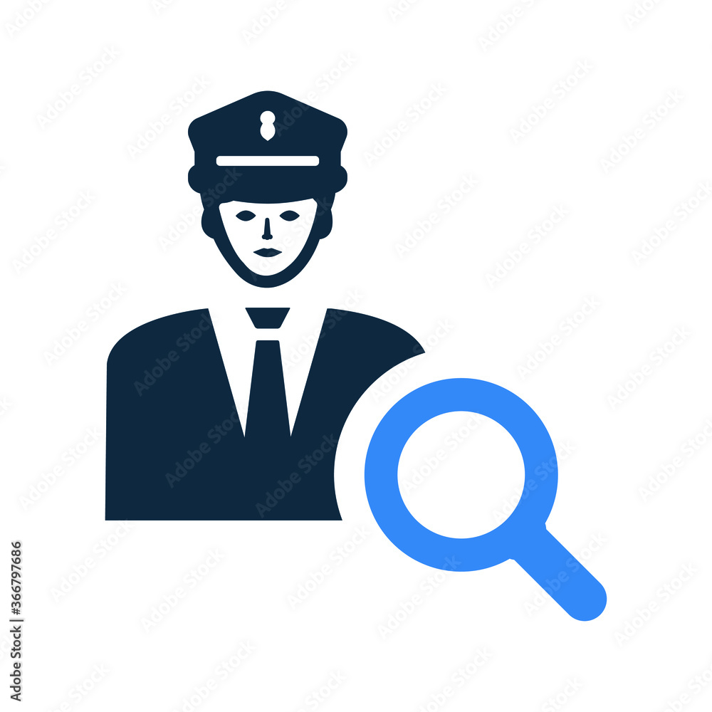 Police help icon / vector graphics