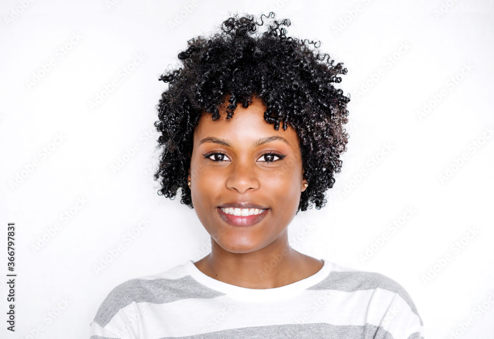 Young dark skin woman smiling Young dark skin woman smiling