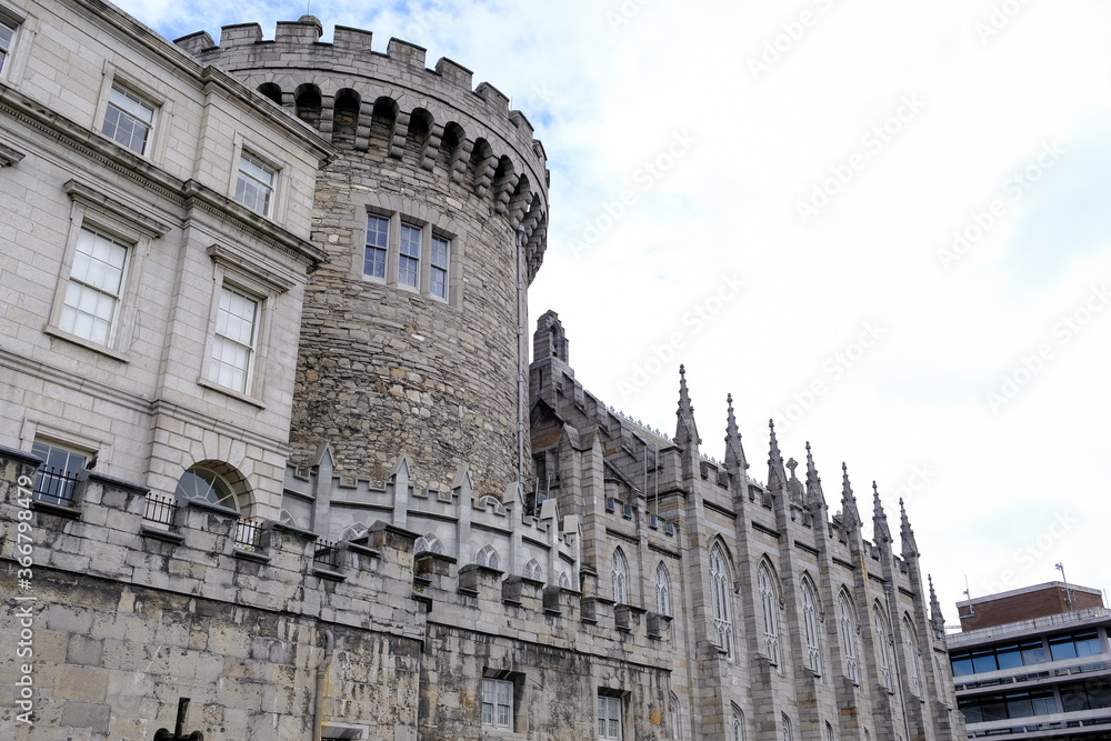 Dublin - August 2019: castle of Dublin