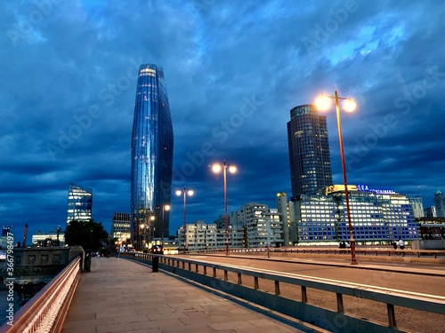 Cityscape in blue