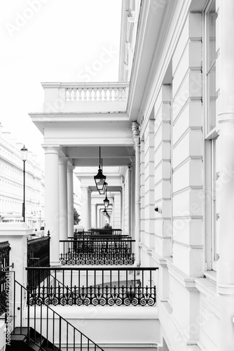 Photography A row of typical Victorian facades found in the better living areas in London -