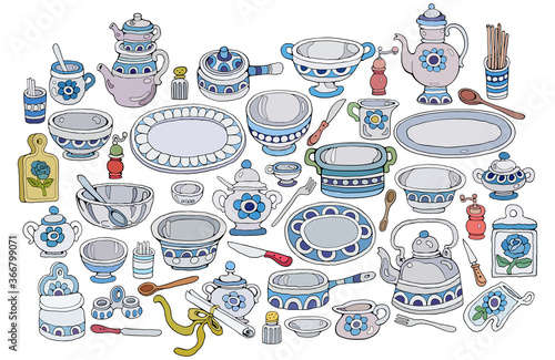 Home Cooking vector illustration