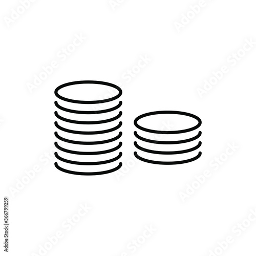 Coins line icon on the background.