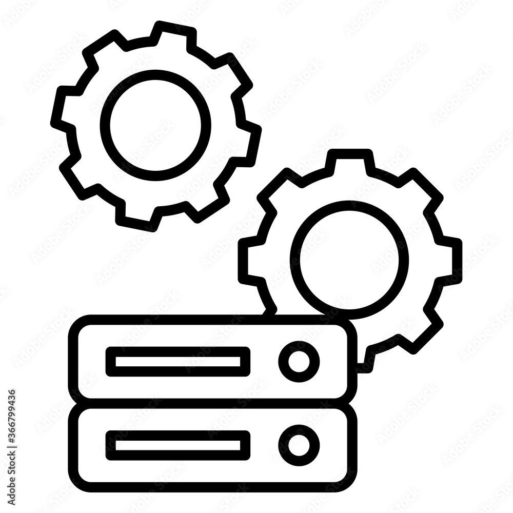Server Optimize Icon in Line Style Server Optimize Icon in Line Style