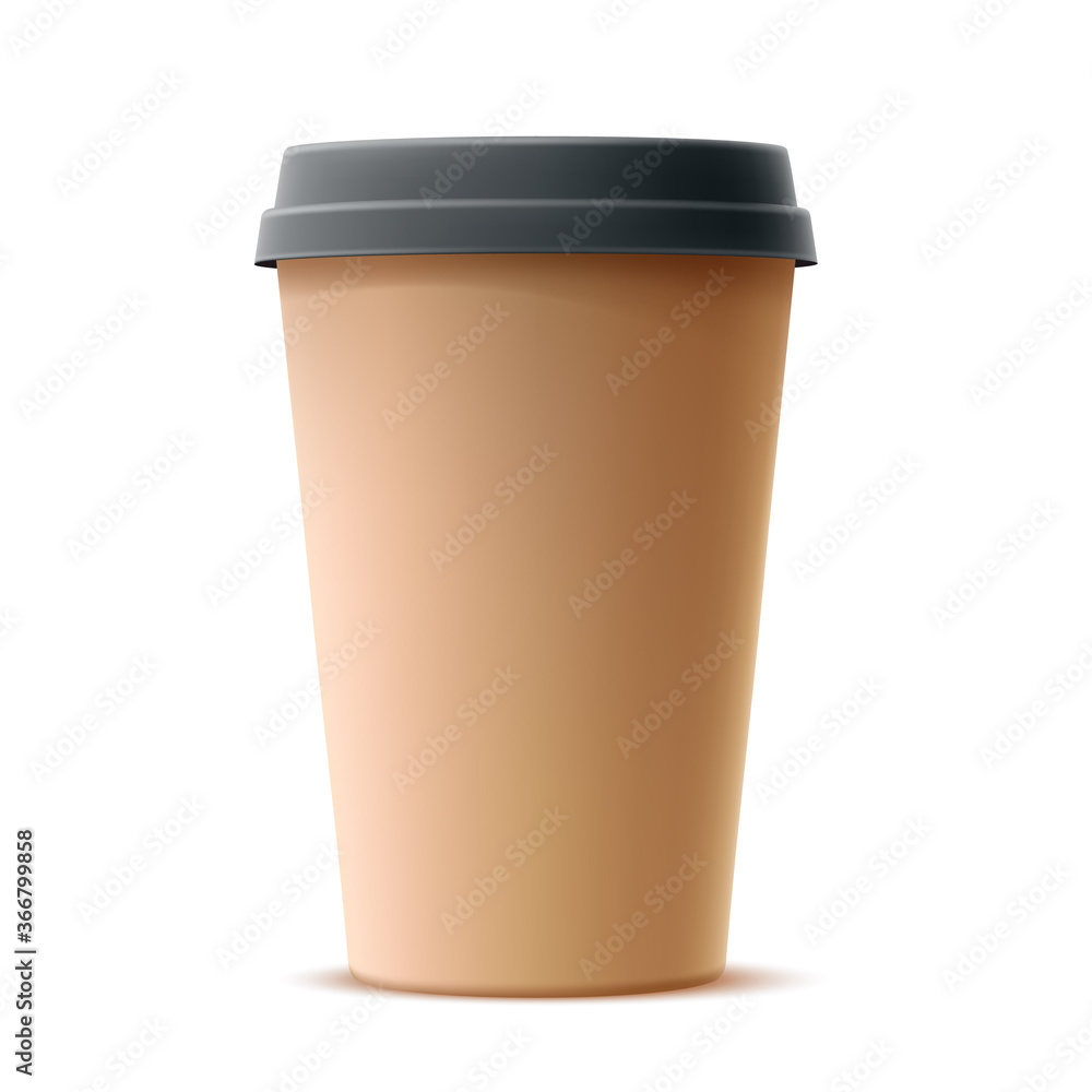 Vector realistic cardboard coffee cup mock up Vector realistic cardboard coffee cup mock up