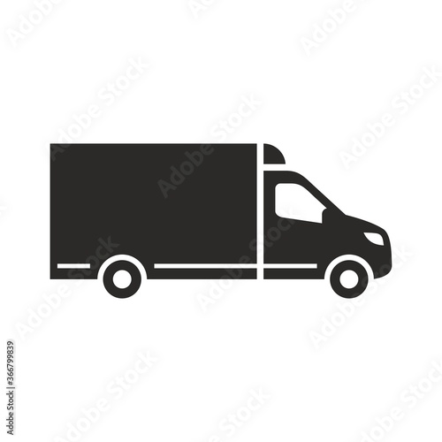 Delivery truck icon. Vector icon isolated on white background.