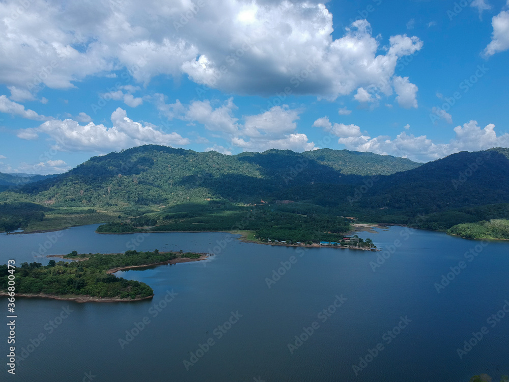Dramatic and beautiful aerial view Lake of Beris or 