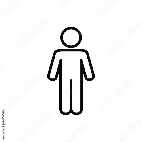 Single human silhouette line icon.
