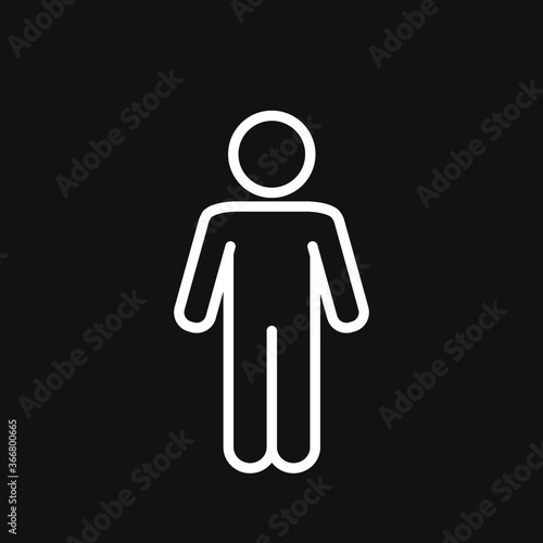 Single human silhouette line icon.