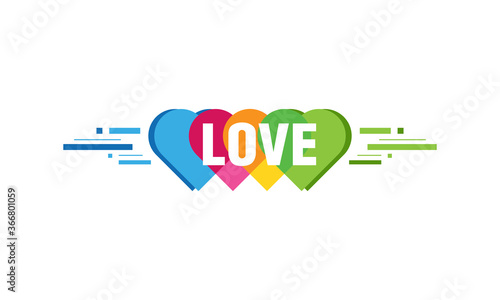 Colorful Love vector