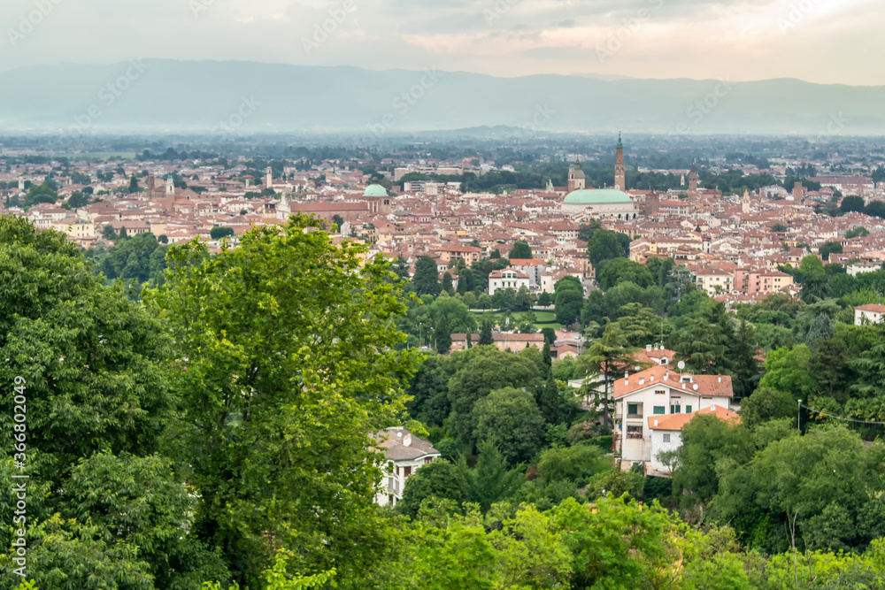 View over the city of Vicenza from Monte Berico, Vicenza, Veneto - Italy