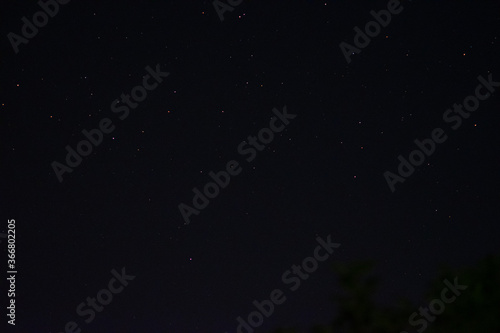 Space background on the desktop, screensaver. Night starry sky of the Northern hemisphere. Various cosmic bodies and constellations. The stars are like small bright lights.