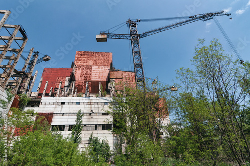 Photography Reactors building 5 and 6 in Pripyat, Chernobyl exclusion Zone