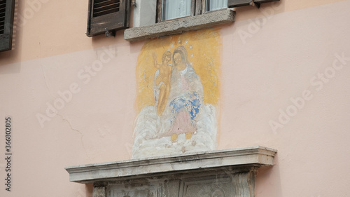 Il centro storico della cittadina di Porza alle porte di Lugano, in Canton Ticino, Svizzera. photo