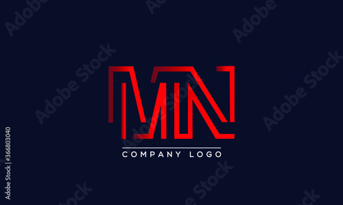Creative letters MN Logo Design Vector Template. Initial Letters MN Logo Design