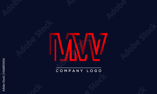 Creative Letters MW Logo Design Vector Template. Initial Letters MW Logo Design