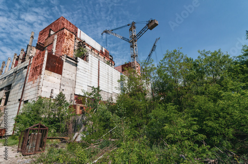Canvas Print Reactors building 5 and 6 in Pripyat, Chernobyl exclusion Zone