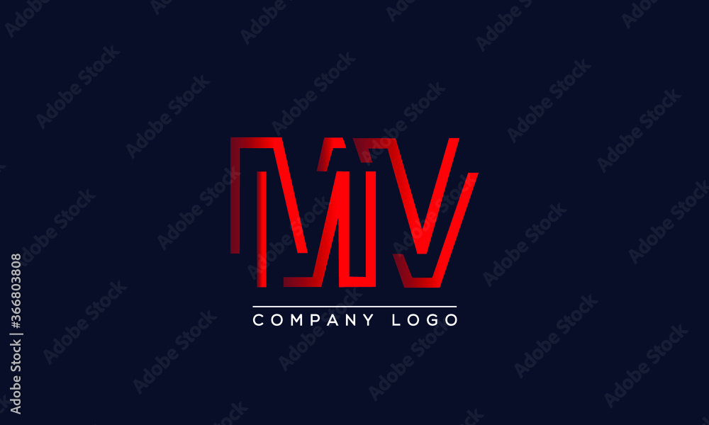 Creative Letters MV Logo Design Vector Template. Initial Letters MV Logo Design Creative Letters MV Logo Design Vector Template. Initial Letters MV Logo Design