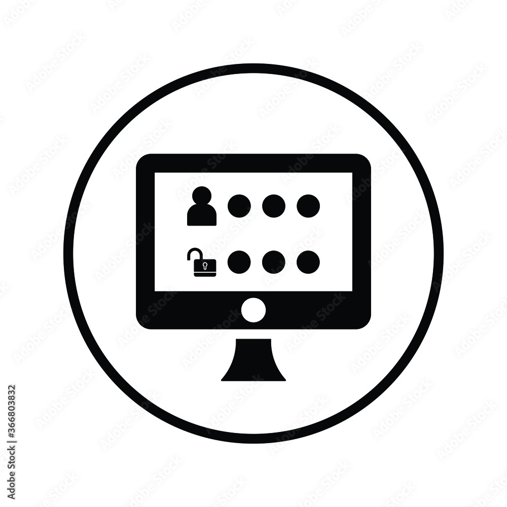 Website Security icon / black color Website Security icon / black color