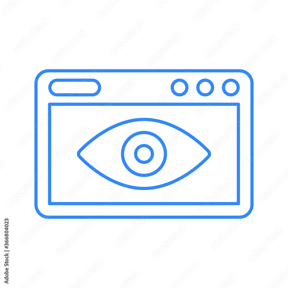 Web Visibility line icon / outline vector Web Visibility line icon / outline vector