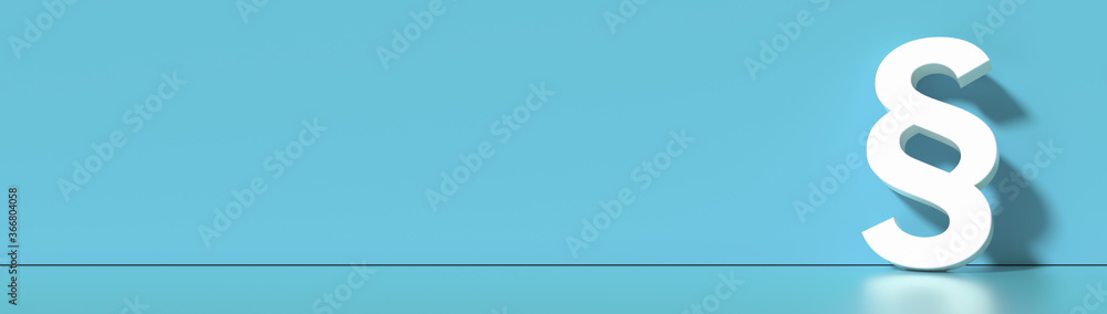 Paragraph / Section sign standing on the floor - Symbol of Law and Justice, with lots of copy space for your individual text Paragraph / Section sign standing on the floor - Symbol of Law and Justice, with lots of copy space for your individual text