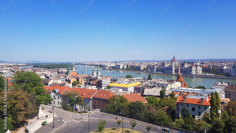 stunning view of Budapest located around the Danu River