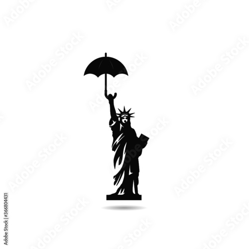 Statue of Liberty icon with shadow