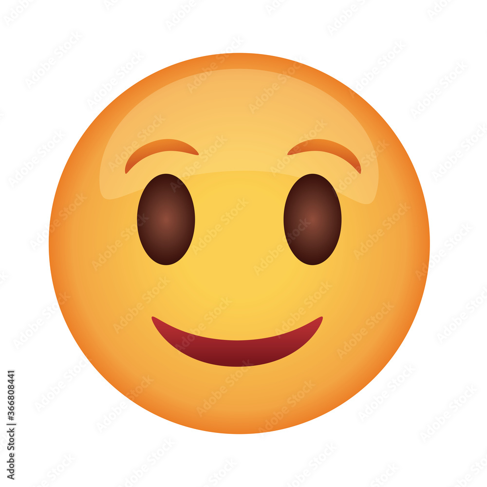 Fototapeta premium happy emoji face classic flat style icon