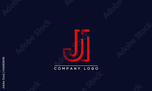 Creative Letters JI Logo Design Vector Template. Initial Letters JI Logo Design