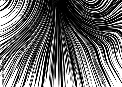 Universal monochrome vector pattern of thin curves of black lines on a white background. Modern trendy vector background