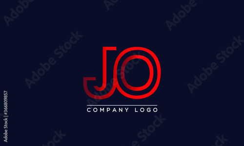 Creative Letters JO Logo Design Vector Template. Initial Letters JO Logo Design