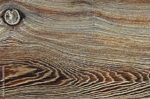Vintage wood texture with knots. Closeup topview.
