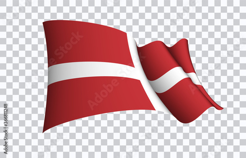 Sovereign Military Order of Malta flag state symbol national banner. Greeting card National Independence Day Sovereign Military Hospitaller Order. Illustration banner with realistic state flag of SMOM