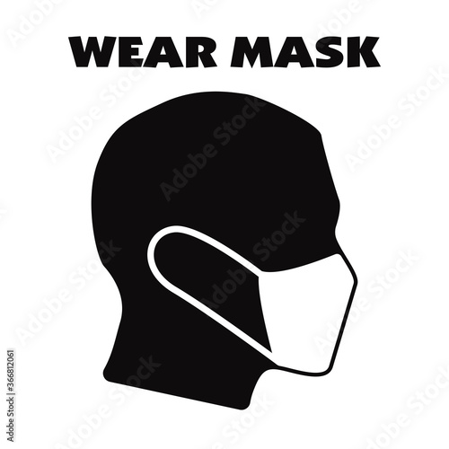 Masked sillouette man.