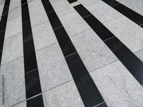 Black and grey striped floor, Warsaw, Poland