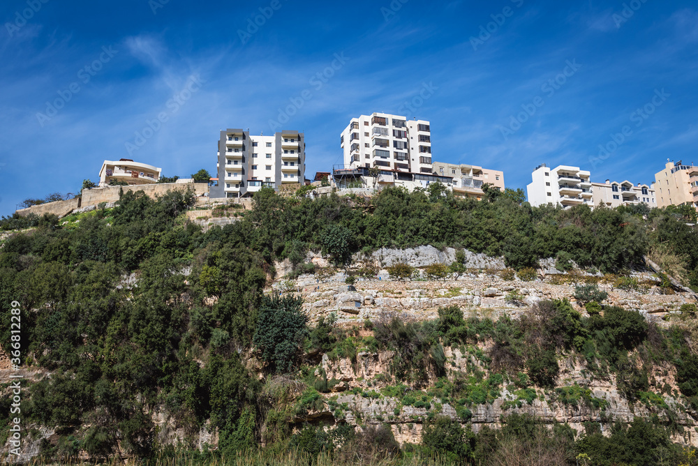 Residential buildings on a mount in Mount Lebanon Governorate of Lebanon