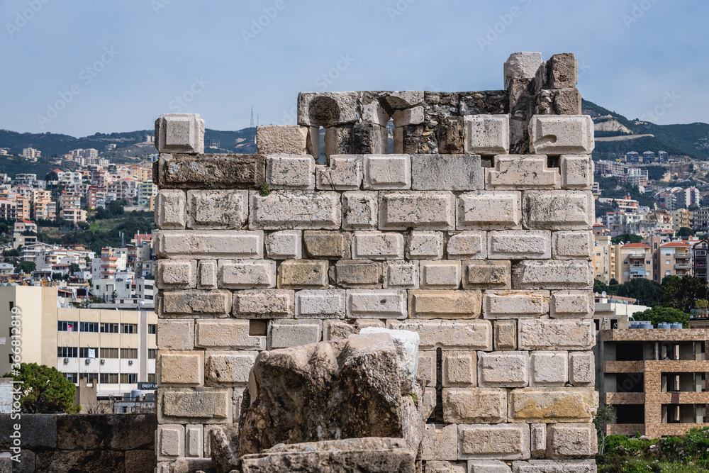 Remains of castle in Byblos, Lebanon, one of the oldest continuously inhabited cities in the world