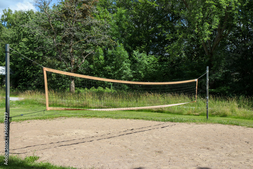 An empty volleyball court outside in the sunshine © Andreas Bergerstedt