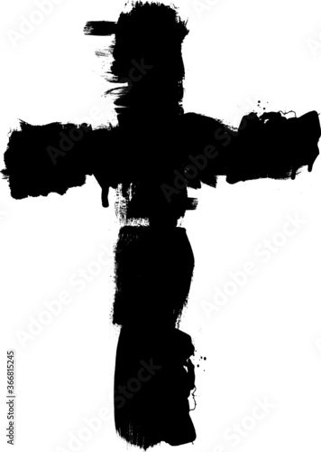 Grunge cross vector