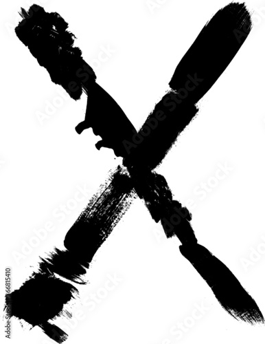 Grunge cross . vector