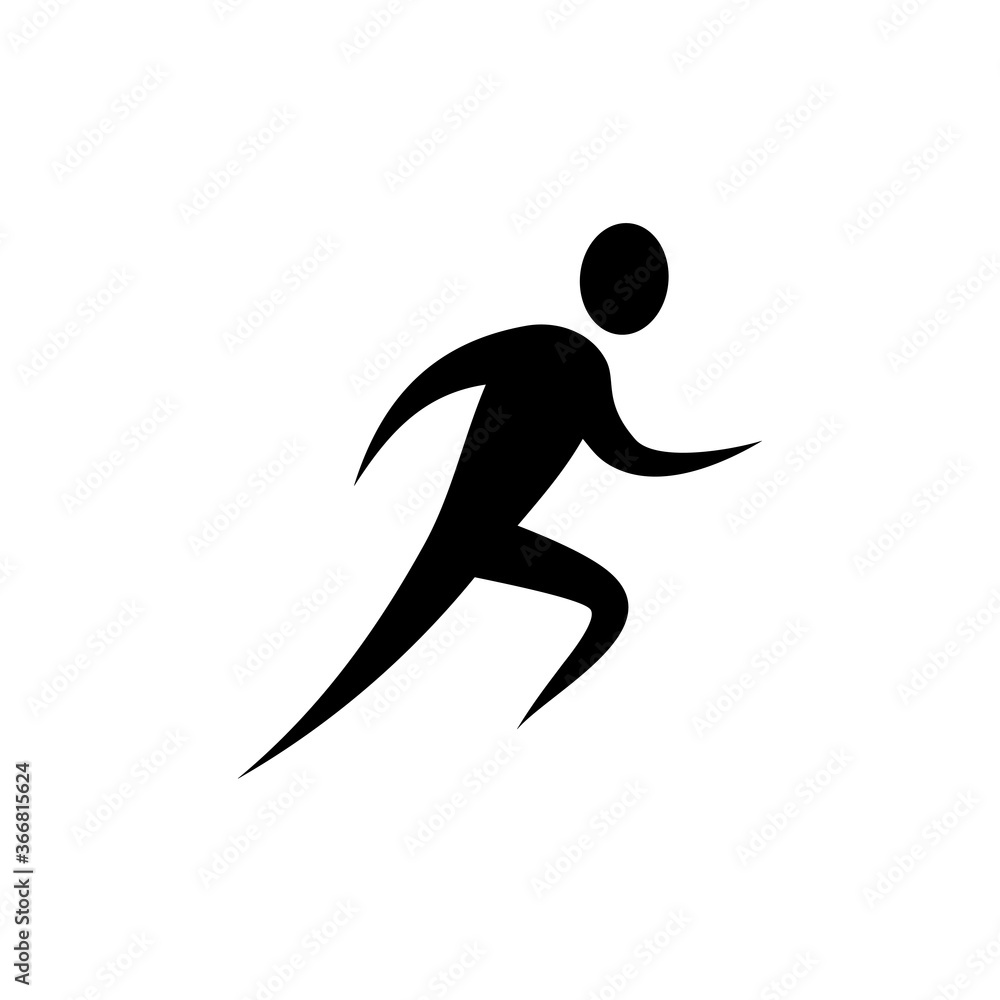Running man icon. Athletics, marathon, summer sport, run icon. Vector illustration Running man icon. Athletics, marathon, summer sport, run icon. Vector illustration