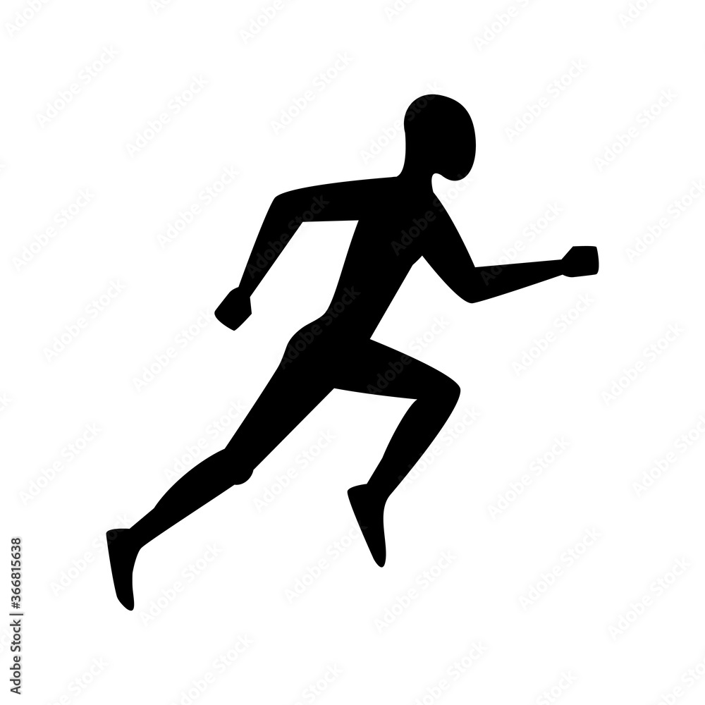 Running man icon.  Athletics, marathon, summer sport, run icon. Vector illustration