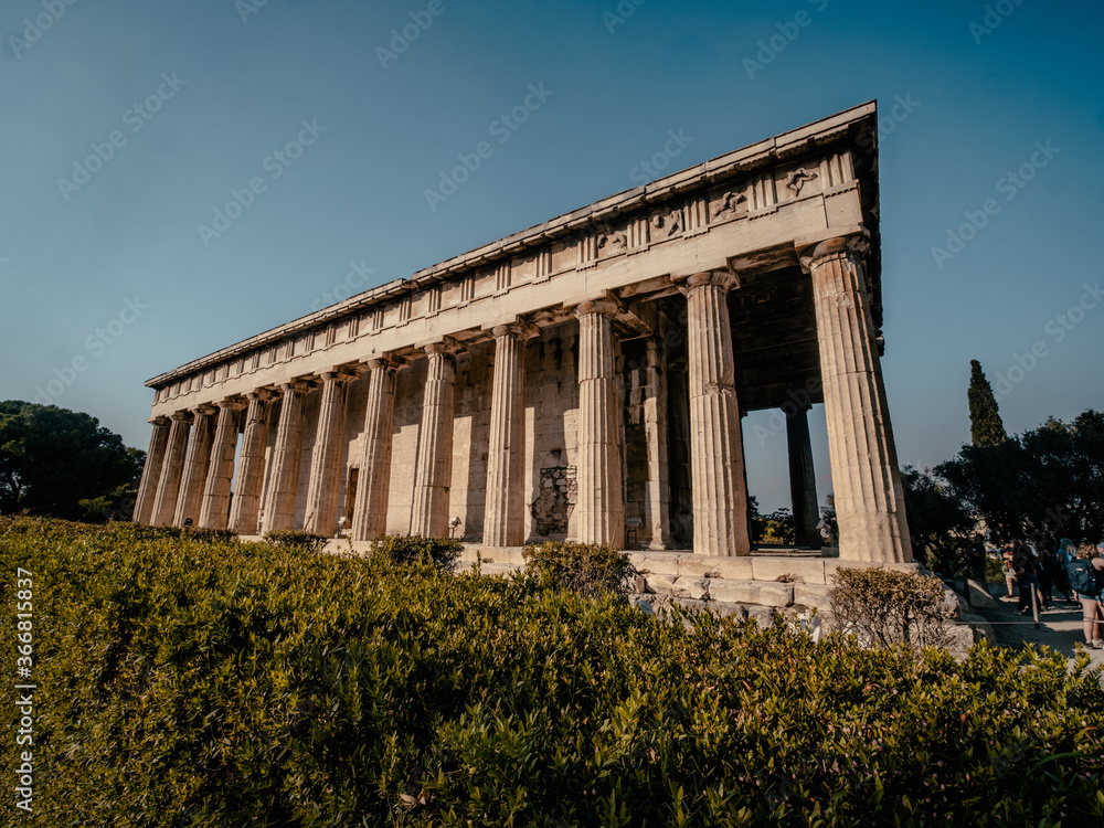 Greek Temple, Columns in Athens Greek Temple, Columns in Athens