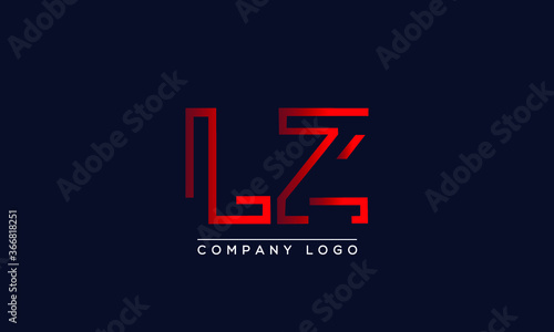 Creative letter LZ or ZL Logo Design Vector Template. Initial Letter LZ Logo Design