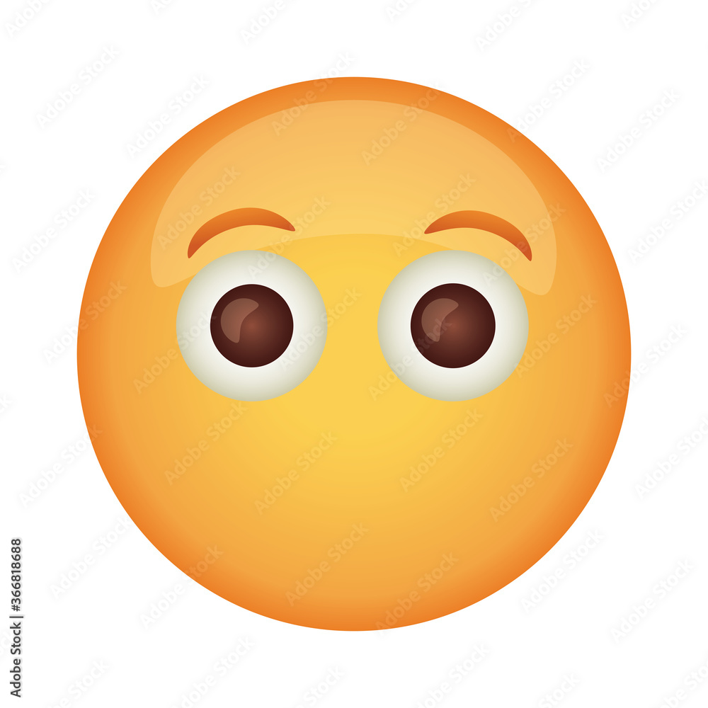 emoji face without mouth flat style icon