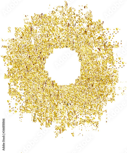 Gold Glitter Texture . Vector .