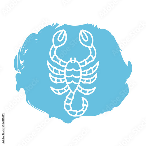 scorpio zodiac sign block style icon