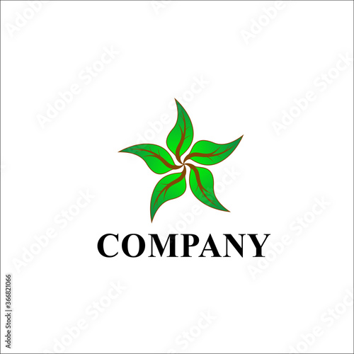 green leaf star logo